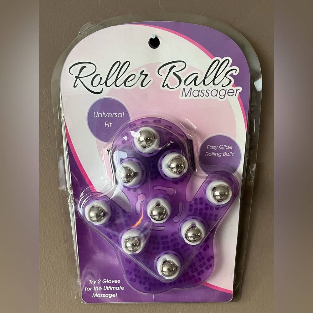 Roller Ball Massager Glove — Purple New with Tag